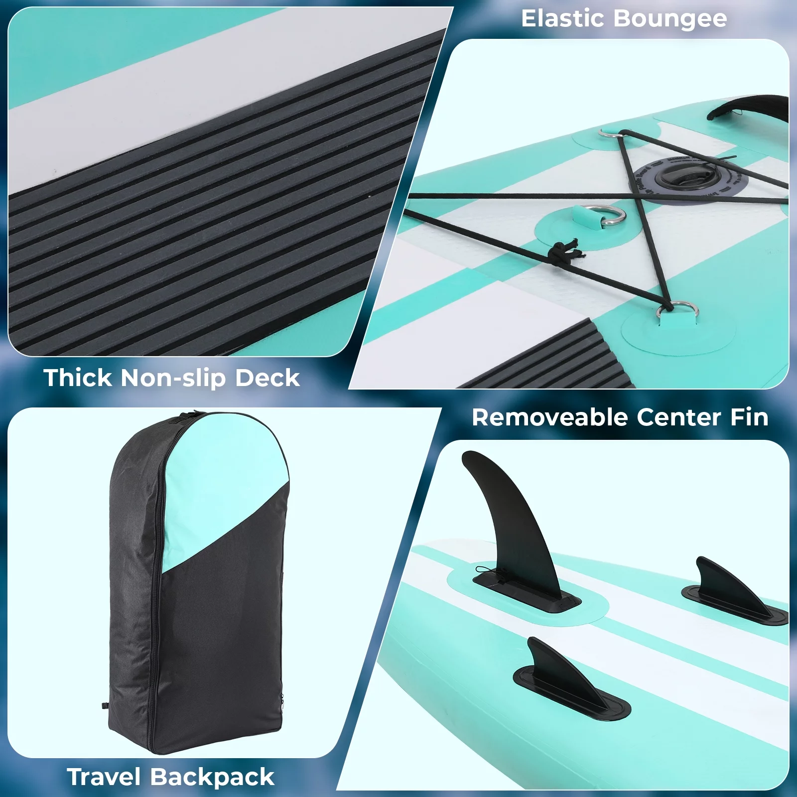 Arlopu 11FT Stand Up Paddle Board Inflatable with Premium SUP Accessories & Backpack, Non-Slip Deck, Waterproof Bag, Leash, Paddle and Hand Pump - Cheap Fitting