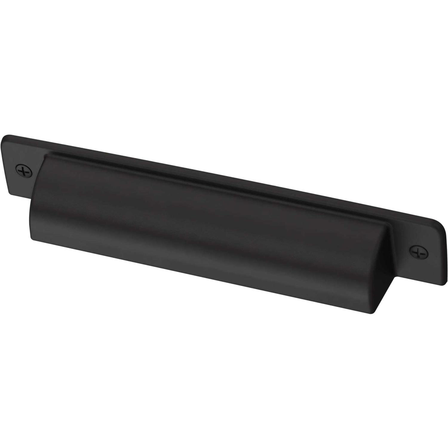 Liberty Iron Craft 4 in. Matte Black Cabinet Drawer Cup Pull P28196K-FB-C - Cheap Fitting