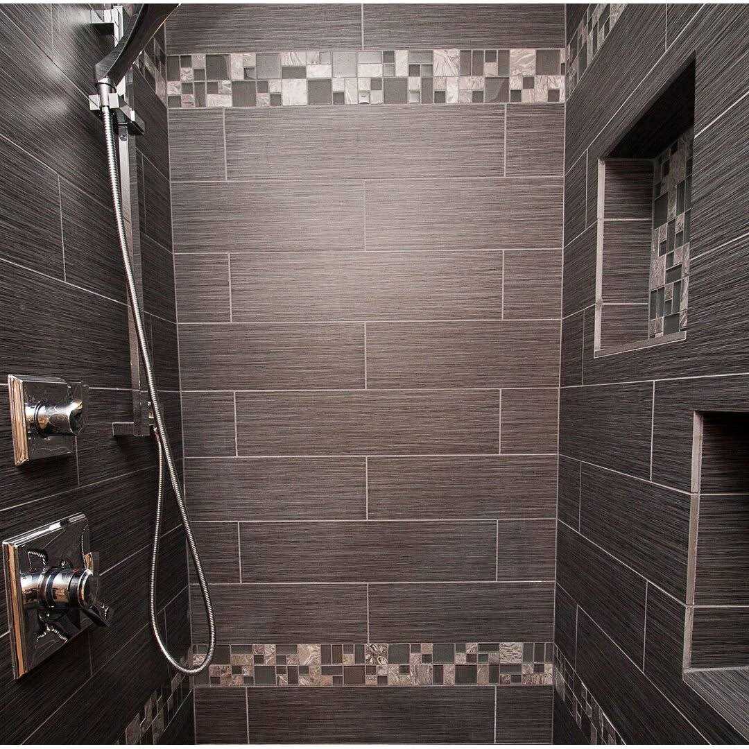 Strands 6 x 1 Porcelain Bullnose Tile Trim in Twilight Emser Tile F72STRATW0106CO - Cheap Fitting