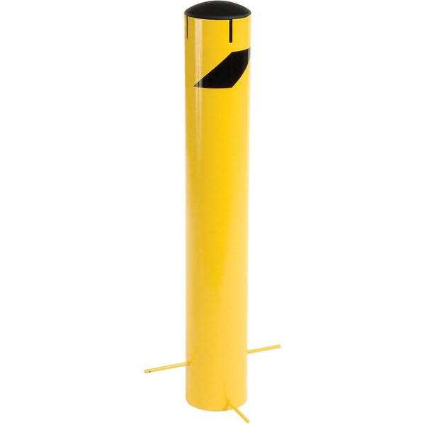 Global Industrial 652899G Steel Bollard W/Removable Plastic Cap & Chain Slots For Underground 5.5×36 - Cheap Fitting