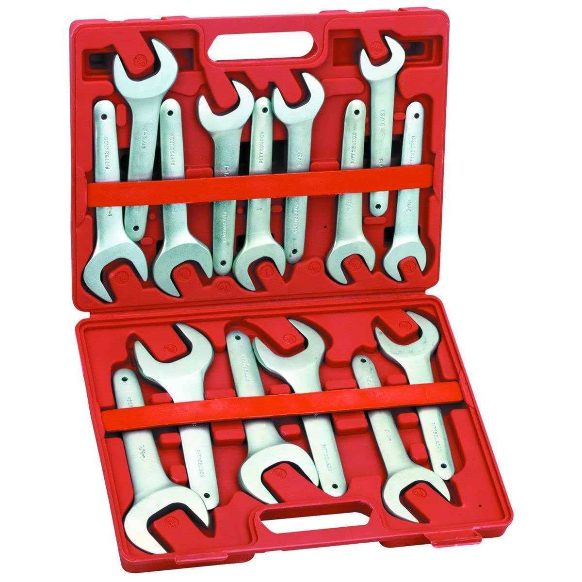 Pittsburgh 15 Piece SAE Service Wrench Set - Cheap Fitting