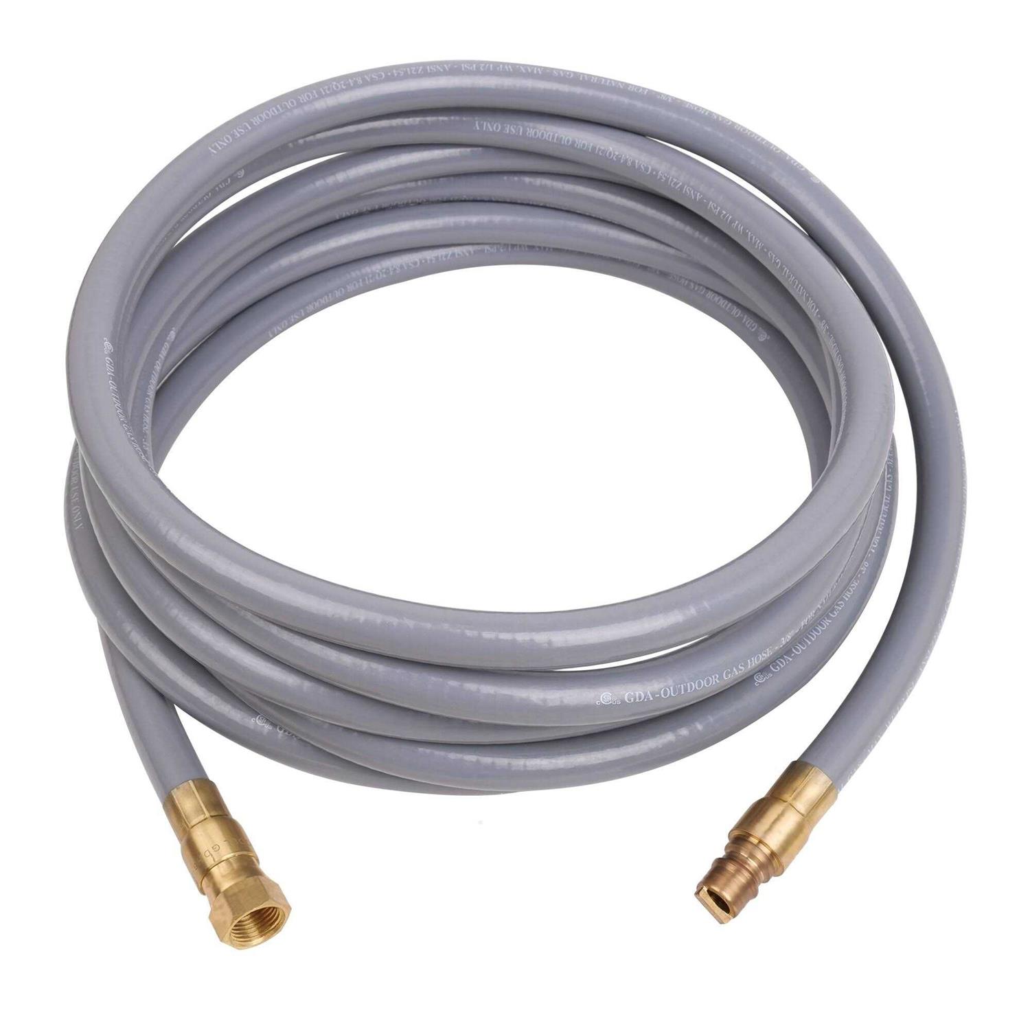 Empava 15 ft. x 3/8 in. Natural Gas Hose with Quick Connect Fittings - Cheap Fitting