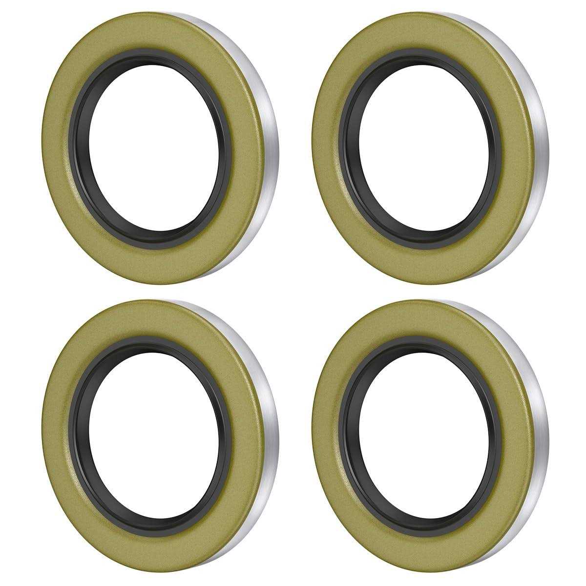 Nooto 4 Pack 10-36-LOTOF4 Double Lip Grease Seal 2.25 x 3.376 Compatible with Dexter 010-036-00 - Cheap Fitting