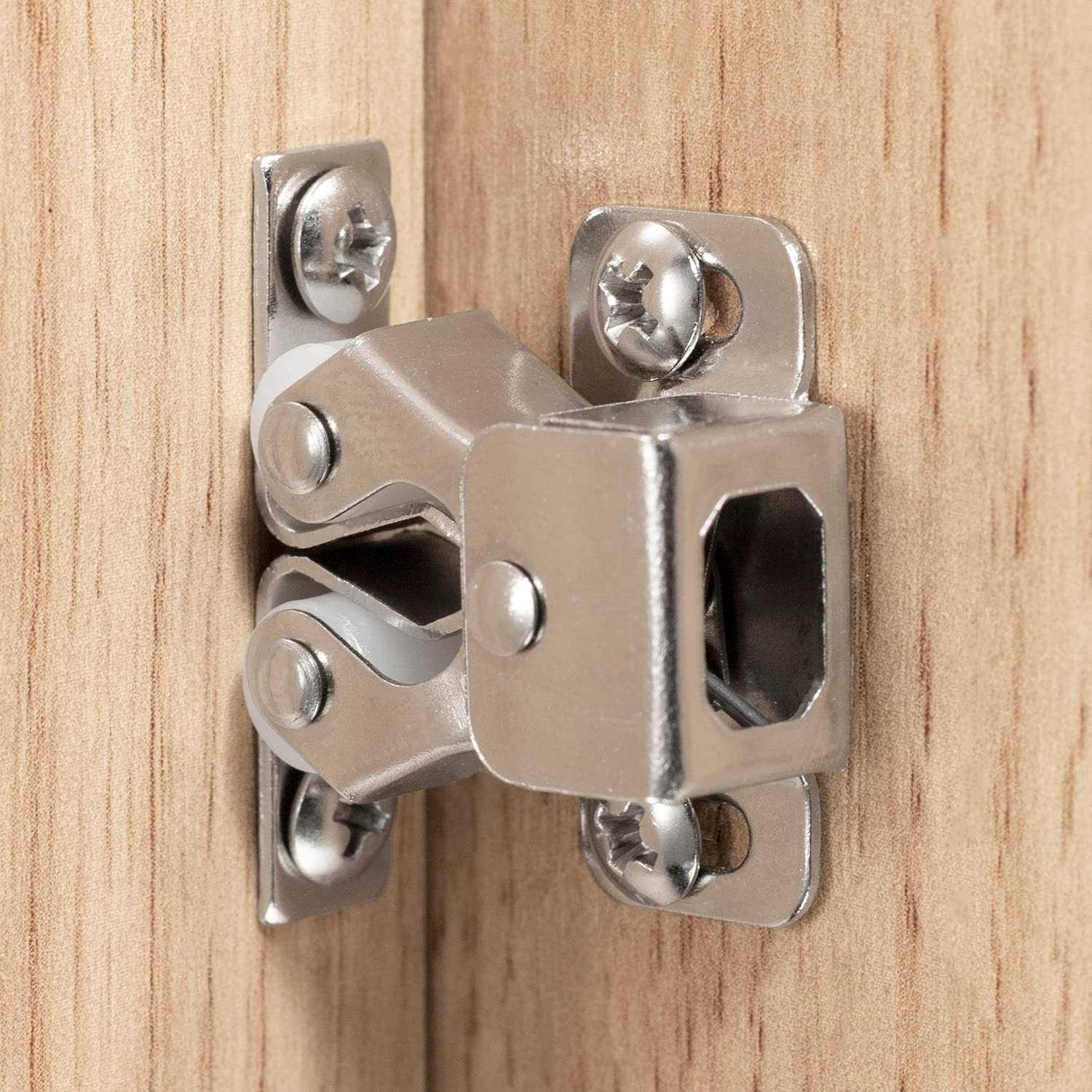 Keenkee Cabinet Latch Double Roller Catch Hardware for Cupboard Closet Cabinet Door Latches and Catches - Cheap Fitting