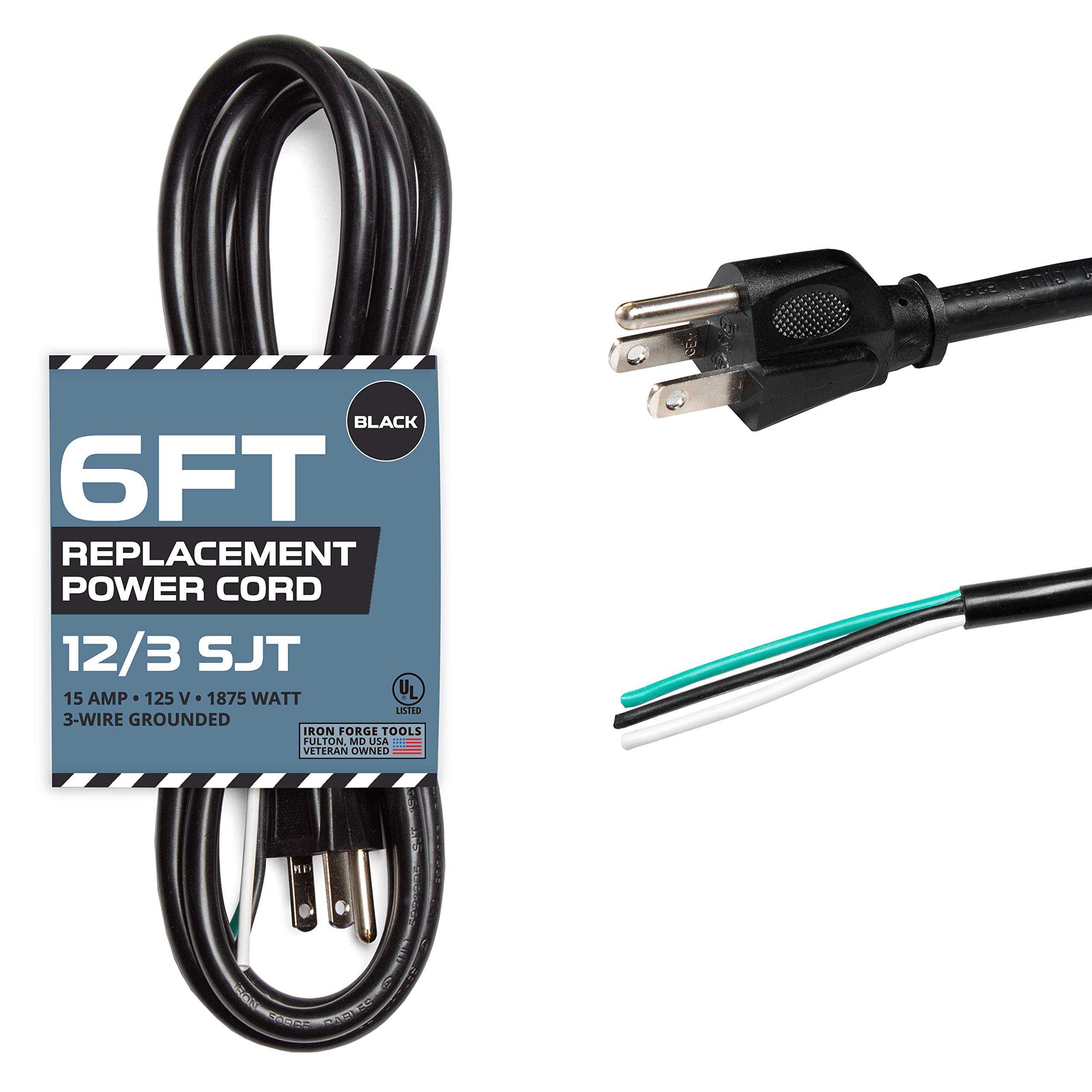 Iron Forge Cable AWG Replacement Power Cord with Open End - Cheap Fitting