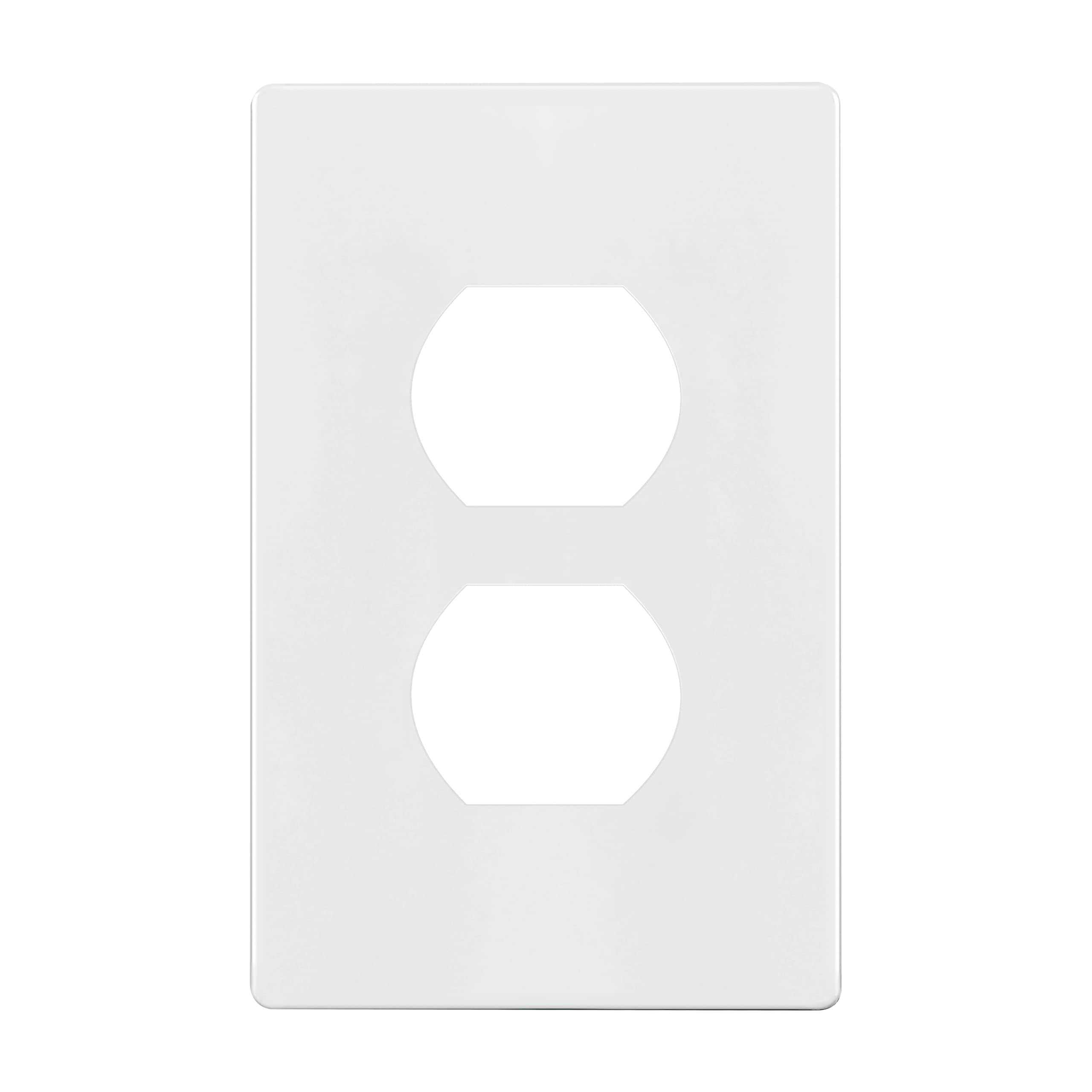 Enerlites Duplex Outlet Receptacle Cover Screwless Wall Plate - Cheap Fitting