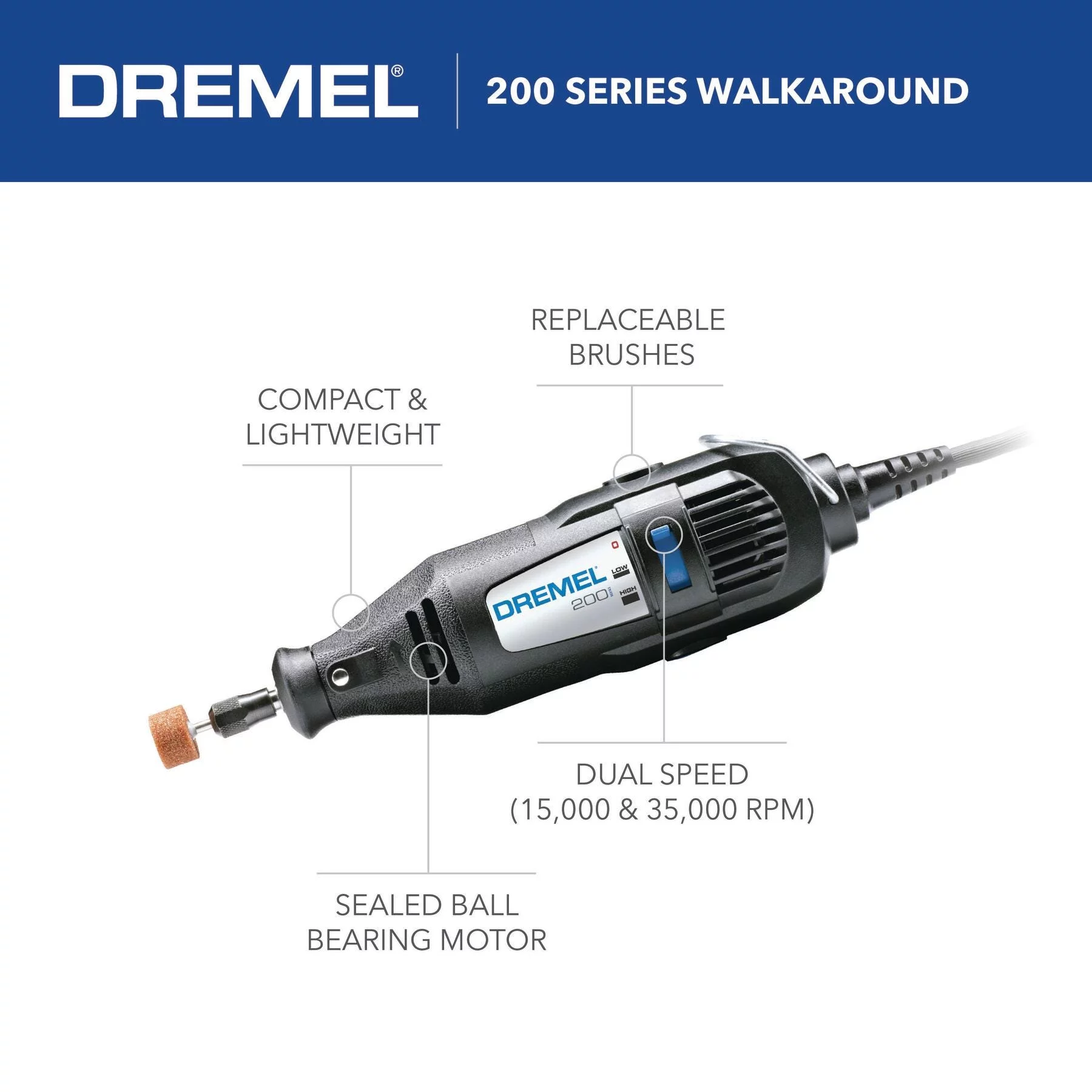 Dremel 200-N/6 Two Speed Rotary Tool with 5 Accessories and a Mandrel,  0.9 Amp - Cheap Fitting