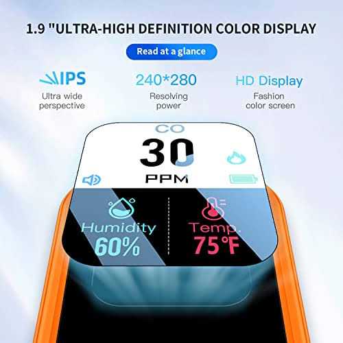 CEKKIENA Carbon Monoxide Detector Portable Mini Air Quality Monitor with Lanyard Smoke Alarm CO Gas Meter Temperature Humidity Sensor - Cheap Fitting