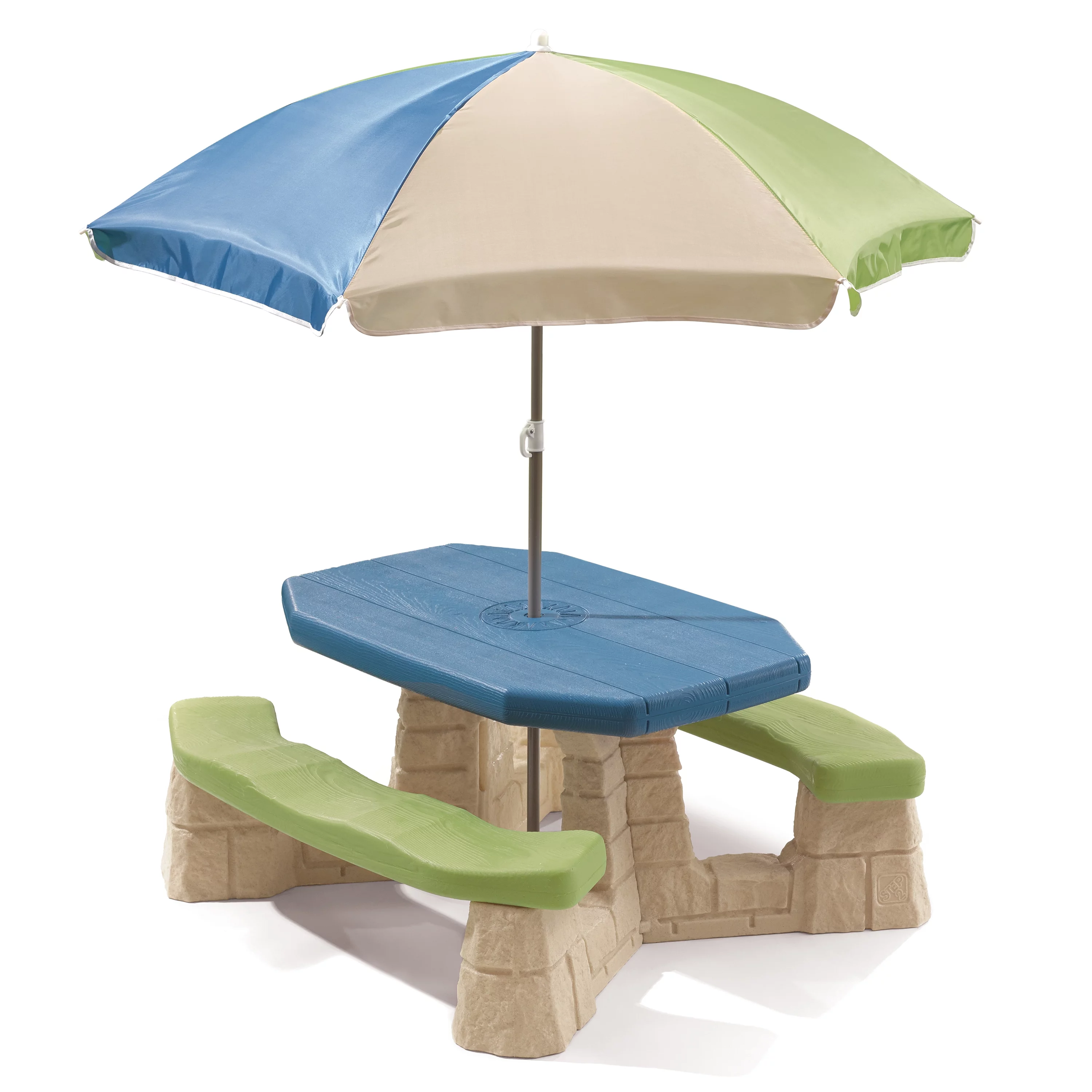 Step2 Naturally Playful Picnic Table with Removable Umbrella, Plastic - Cheap Fitting