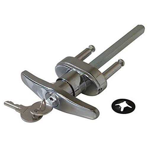 GARRAG Universal Replacement Garage Door Lock T Handle w/2 Keys - Cheap Fitting