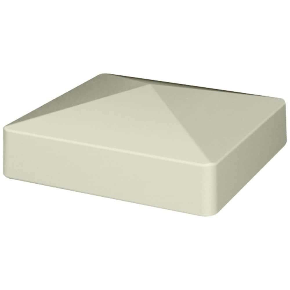 Outdoor Essentials 5 in. x 5 in. White Vinyl Pyramid Fence Post Cap - Cheap Fitting