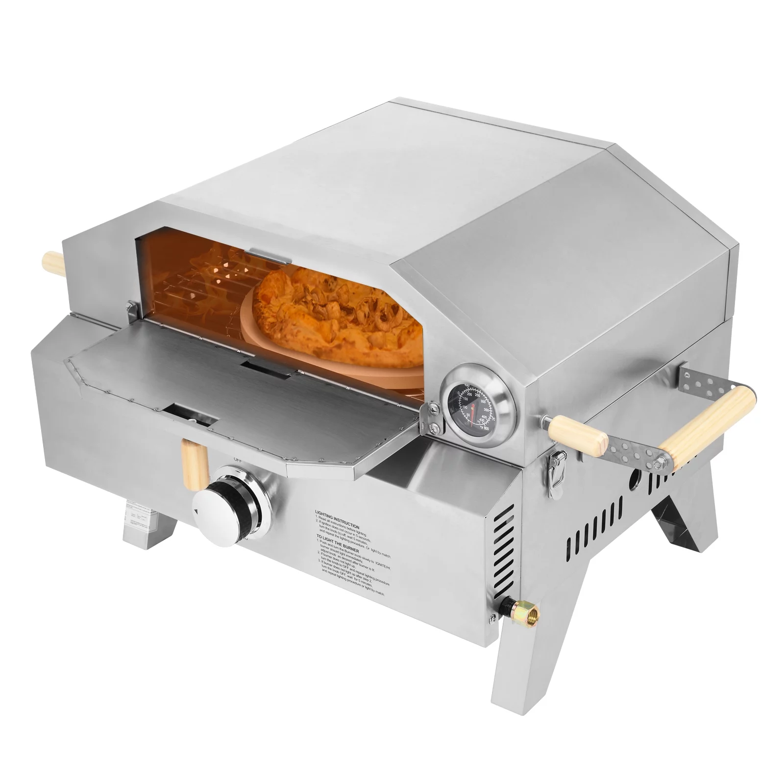 UBesGoo 2-in-1 Pizza Oven, Griddle, Pizza Maker and Propane Grill,Portable Outdoor Stainless Steel for Camping Backyard - Cheap Fitting