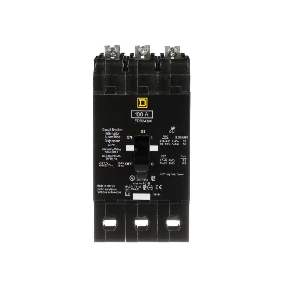 Square D EDB34100 Circuit Breaker - Cheap Fitting