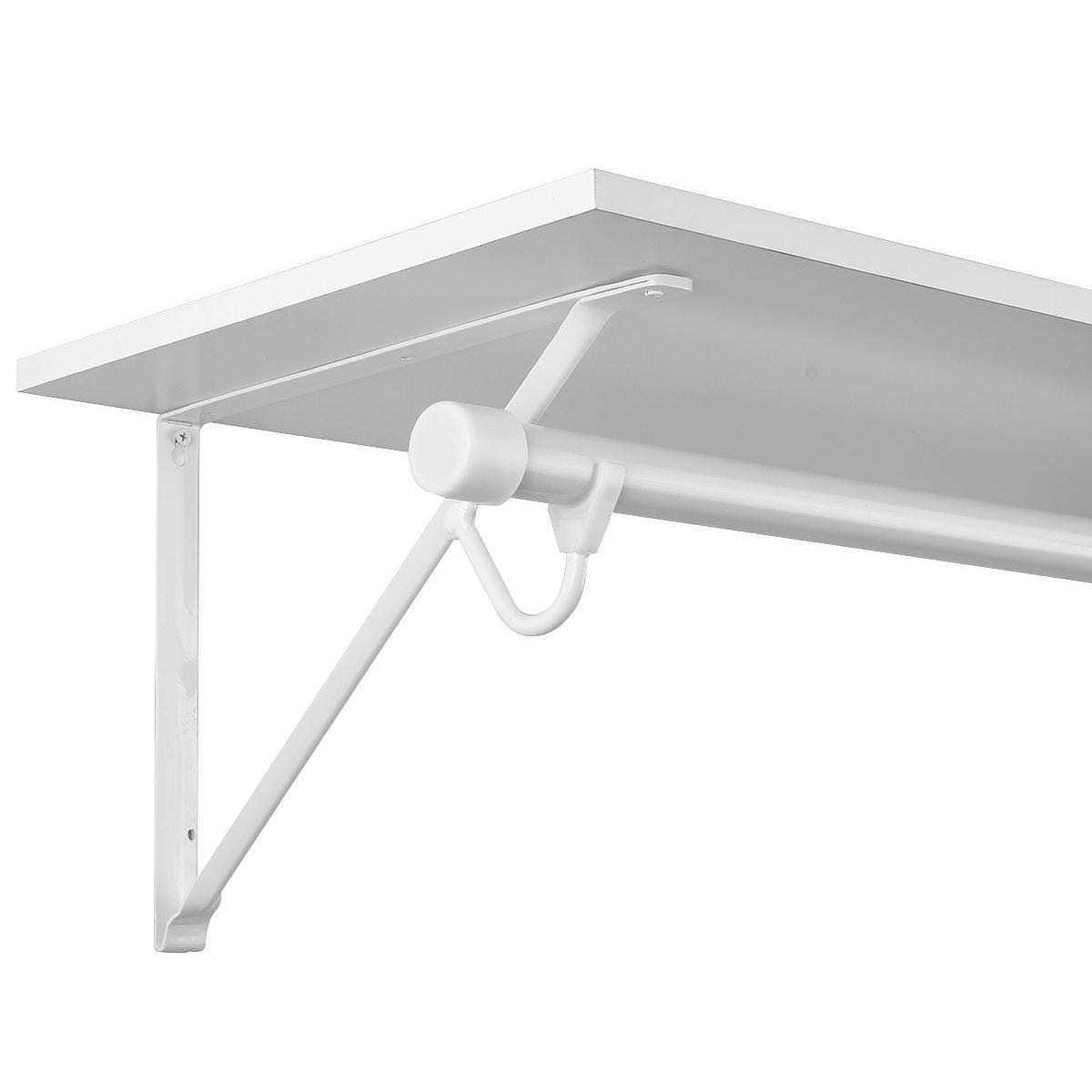 John Sterling RP-0496-WT WHT Large Hvy Duty Shelf and Rod Brkt - Cheap Fitting
