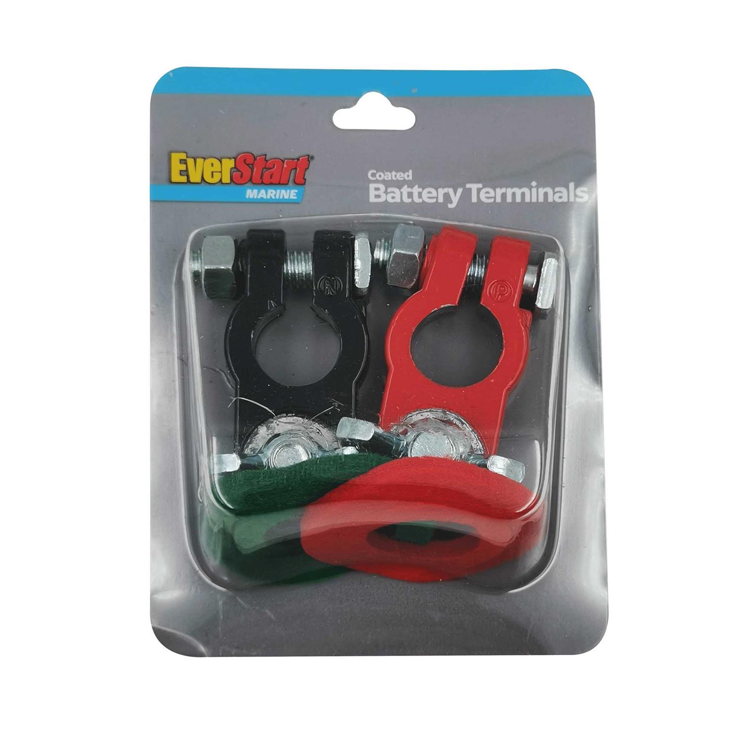 Everstart Easy Polarity Indentification Marine Epoxy Coated Battery Terminals - Cheap Fitting