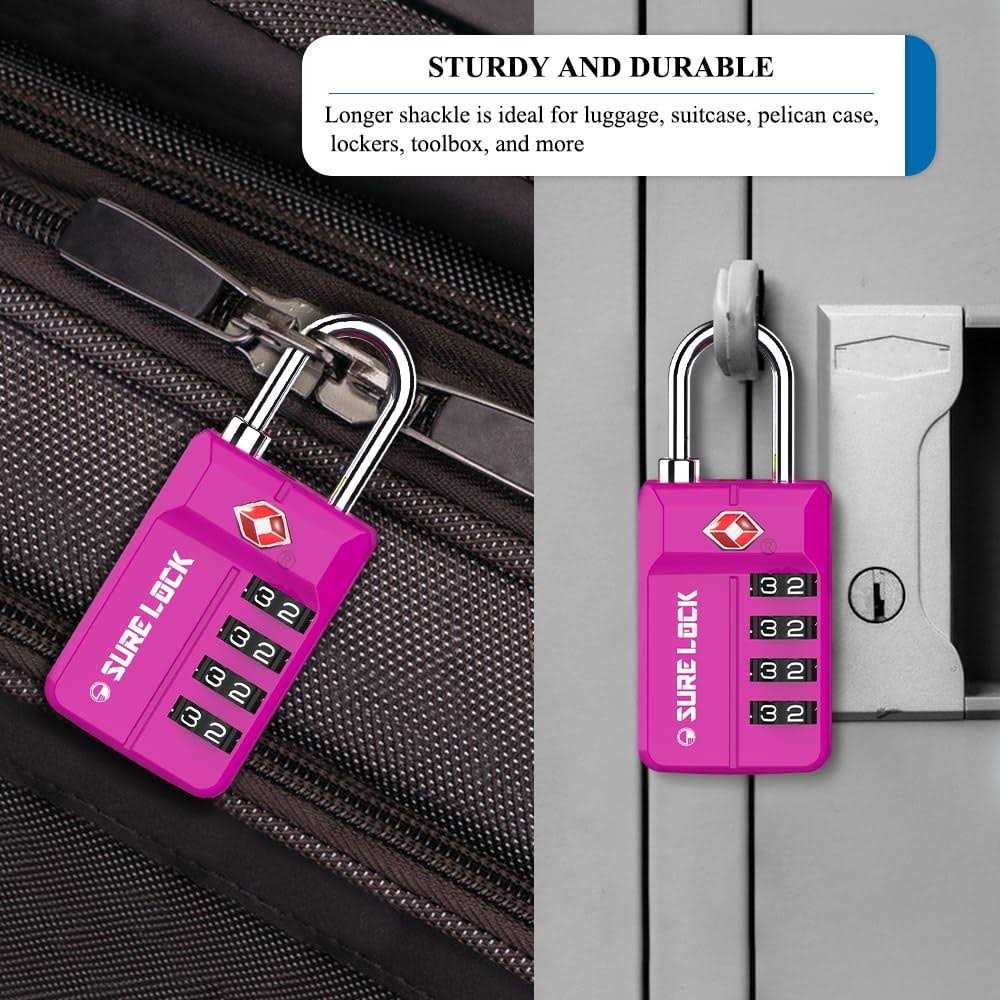 SURE LOCK Tsa Approved Travel Luggage Locks Open Alert Combination Lock for School Office Gym Locker,Toolbox - Cheap Fitting