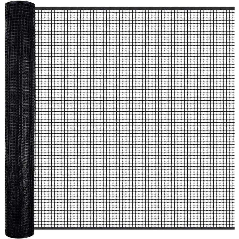 BOEN Black Plastic Hardware Net 15 ft. Reinforced UV treated, Barrier from Rabbits, Deer and Rodents - Cheap Fitting