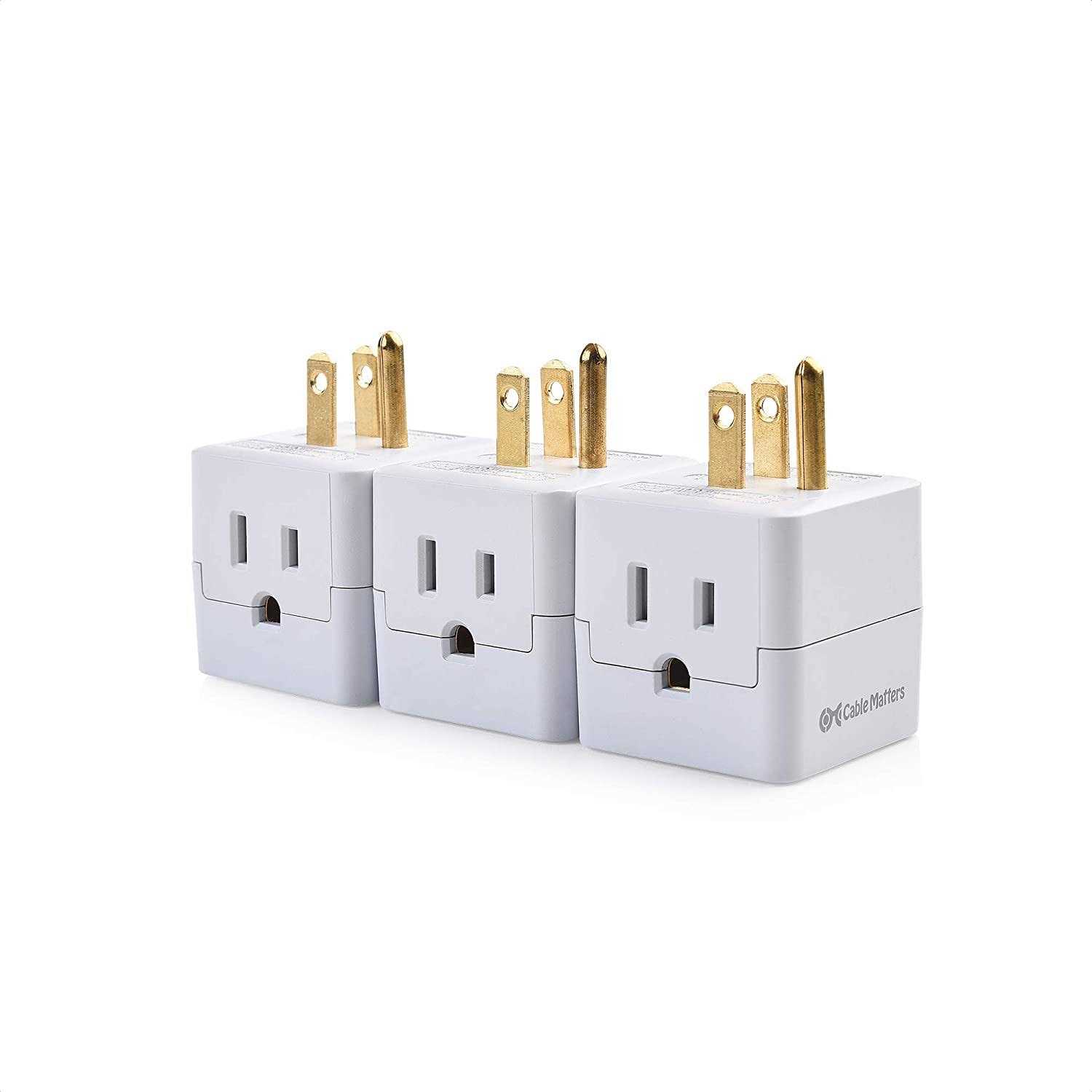 Cable Matters 3-Pack 3 Outlet Wall Adapter - Cheap Fitting