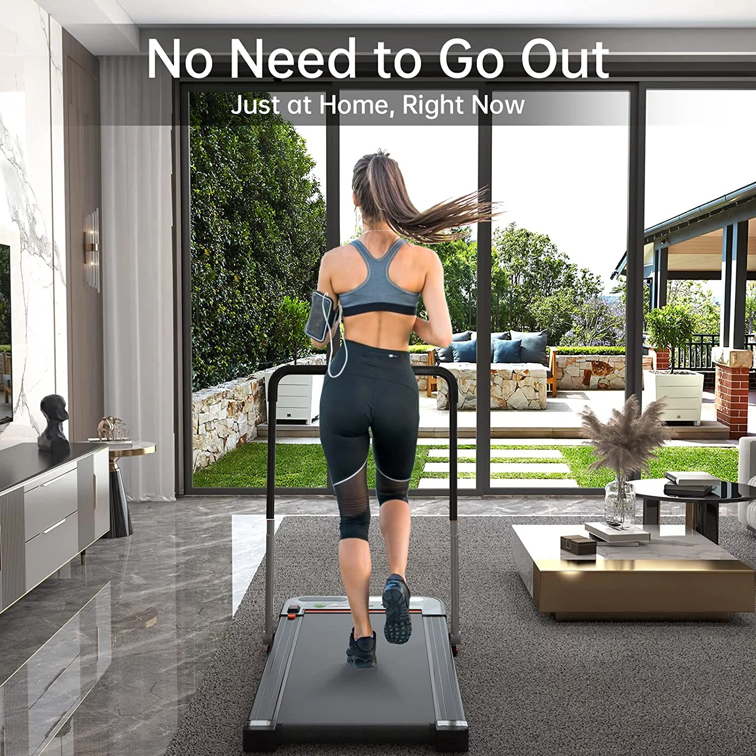 Real Relax 2 in 1 Folding Treadmill, 2.25HP Under Desk Electric Treadmill Walking Jogging Machine for Home Office - Cheap Fitting