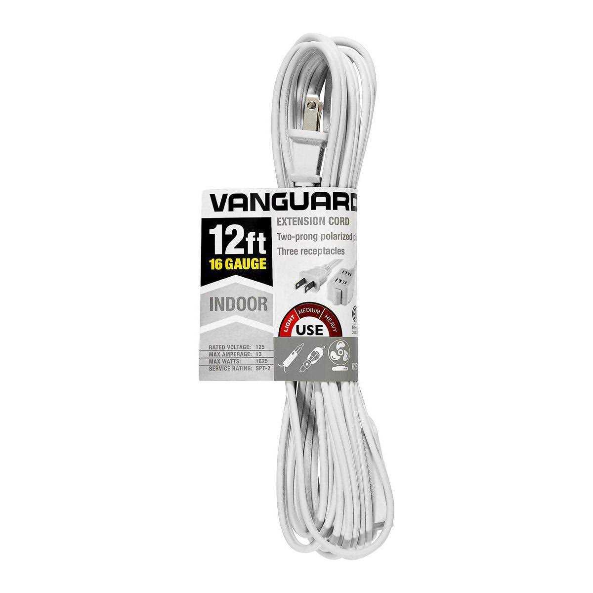 Vanguard 12 ft. x 16/2 Gauge Indoor Extension Cord - Cheap Fitting