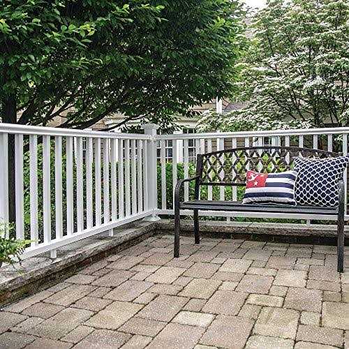 Veranda Traditional 8 ft. x 36 in. White PolyComposite Stair Rail Kit without Brackets - Cheap Fitting
