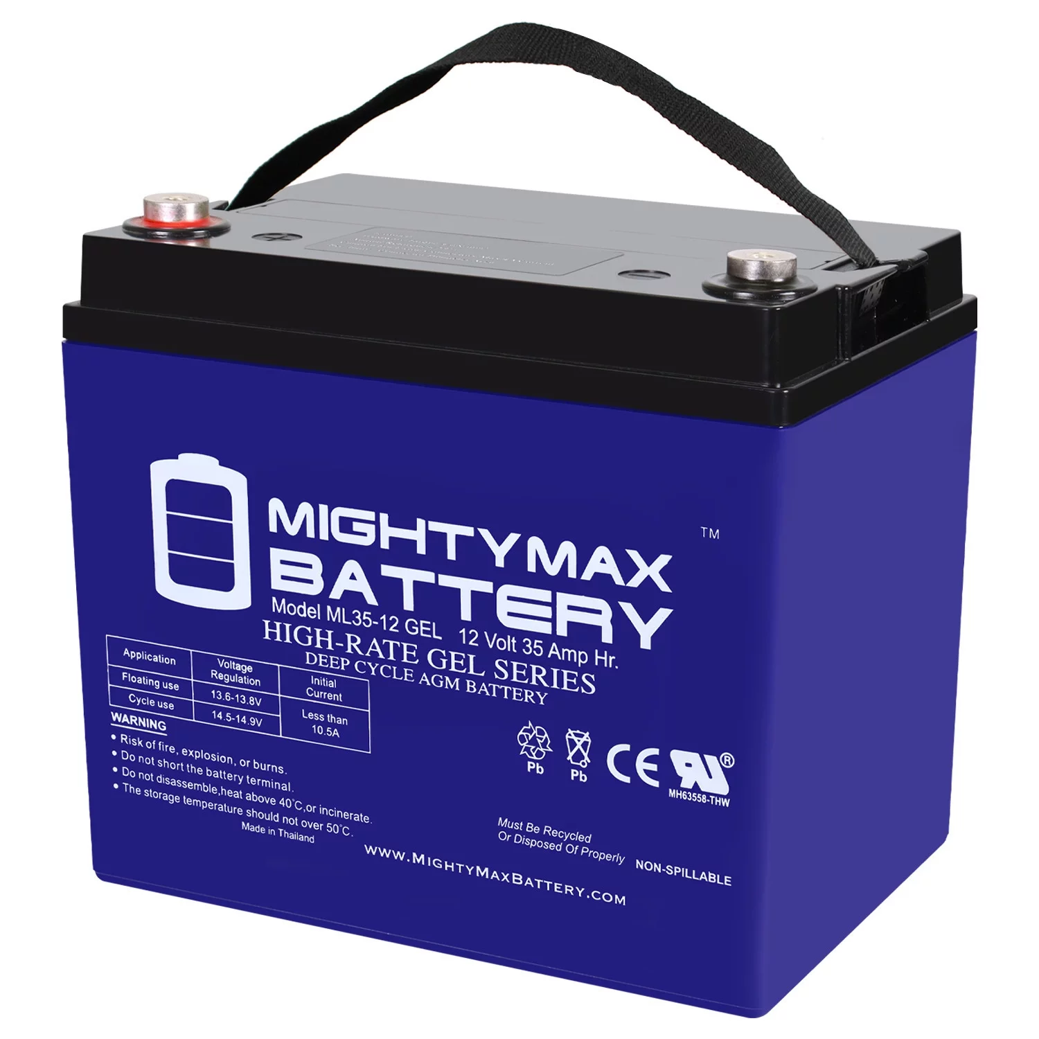 12V 35AH GEL Replacement Battery for Deep Cycle Solar 33Ah, 34Ah, 36Ah - Cheap Fitting
