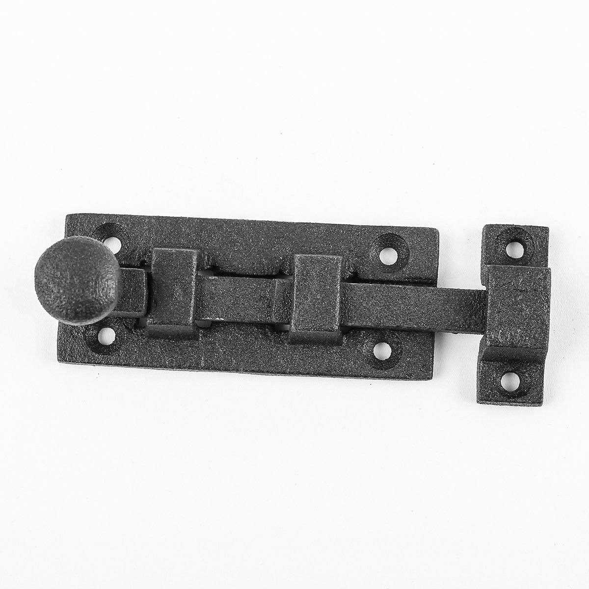 Black Wrought Iron Slide Bolt 3.5 Wide Rustproof Finish Renovators Supply - Cheap Fitting