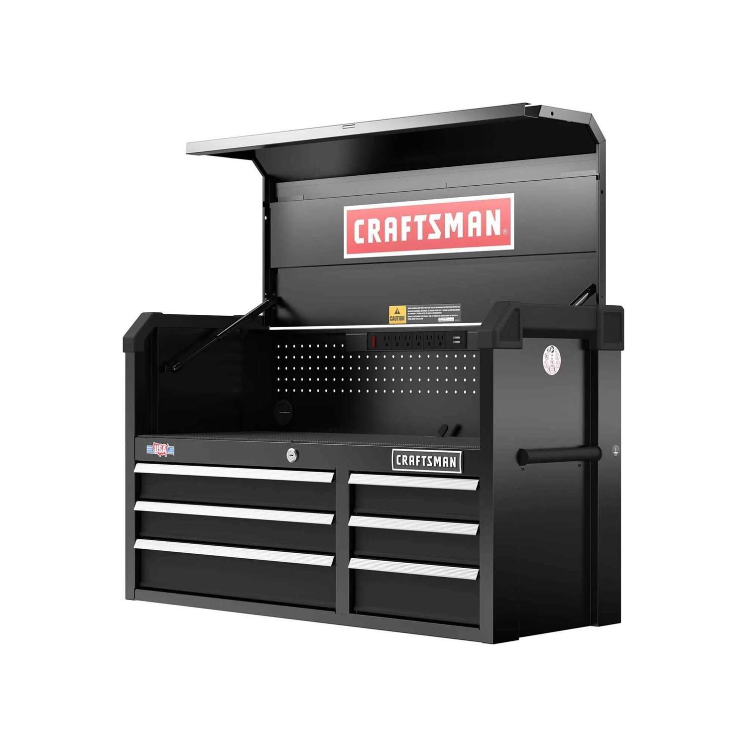 Craftsman S2000 41 in. 6 drawer Steel Tool Chest 28 in. H x 18.75 in. D CMST98269BK - Cheap Fitting