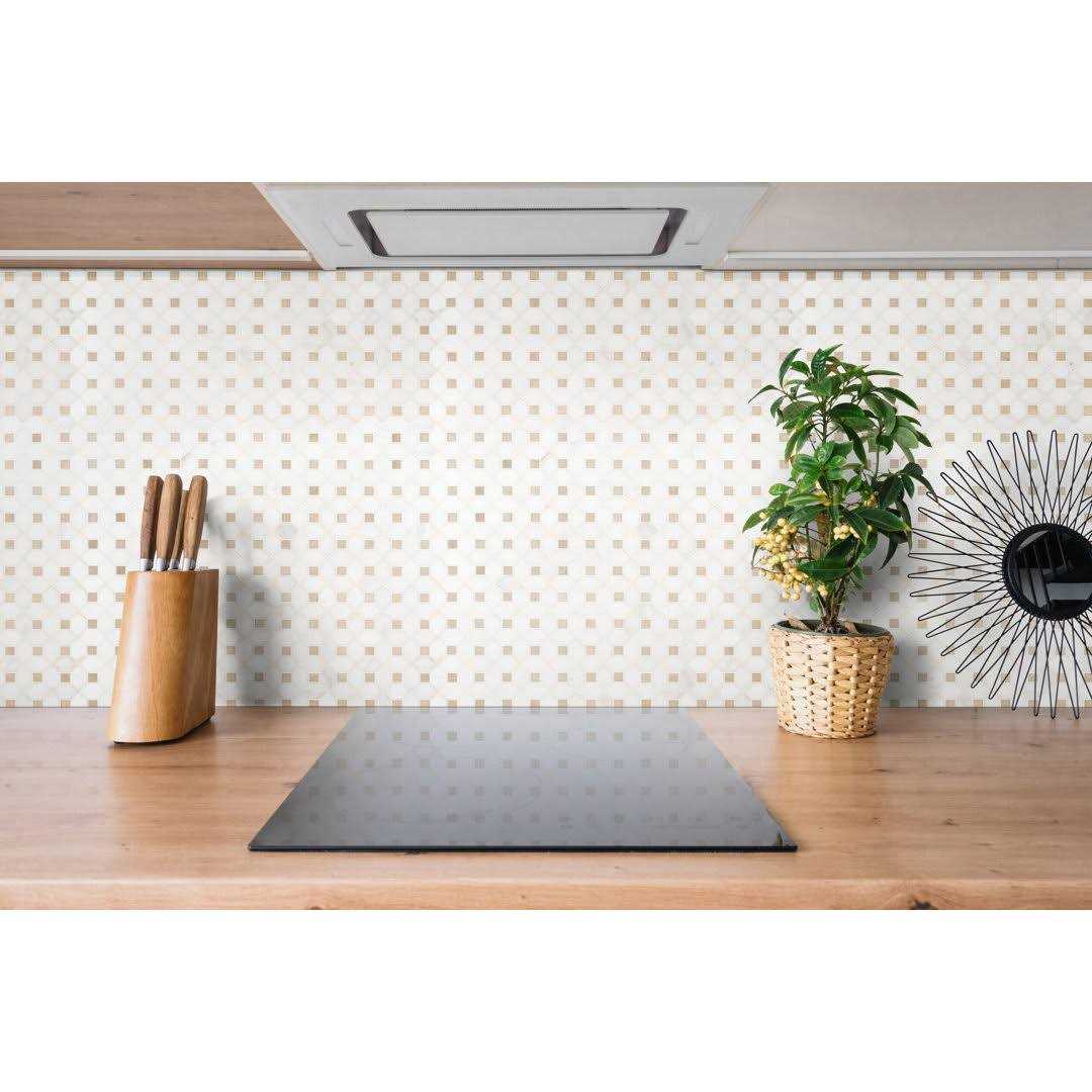 Bianco Dolomite 12.4 in. x 12.4 in. Polished Marble Mosaic Tile Msi - Cheap Fitting