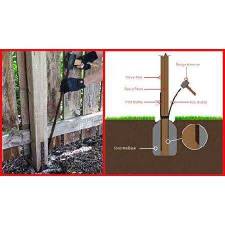 Post Buddy the simple fence post repair system Post Buddy Pack of 8 Easy Fence Post Repair to fix 4 Broken Wood Posts, Fast and Easy to Install - Cheap Fitting