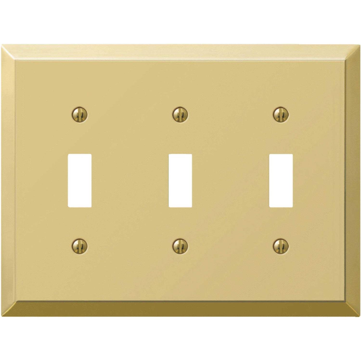 Amerelle 163TTTBR 3 Toggle Wall Plate - Cheap Fitting
