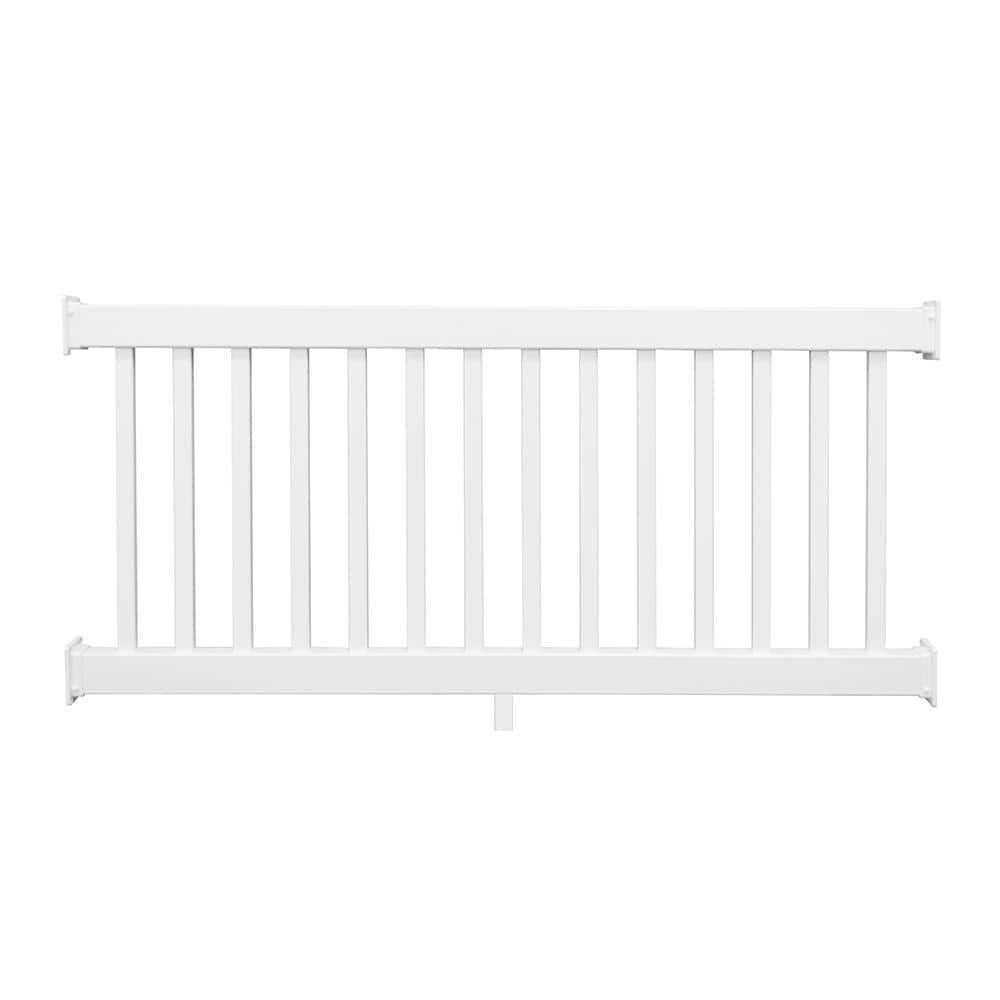 Weatherables Naples 3 ft. H x 8 ft. W Vinyl Railing Kit - Cheap Fitting