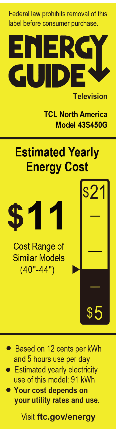 TCL 43” Class S Class 4K UHD HDR LED Smart TV with Google TV, 43S450G - Cheap Fitting