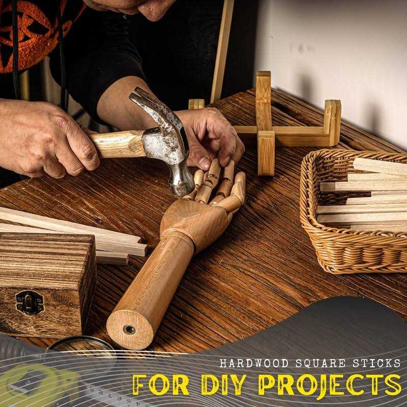 12” x Square Wood Dowel Rods Hardwood Square Sticks for DIY Projects - Cheap Fitting