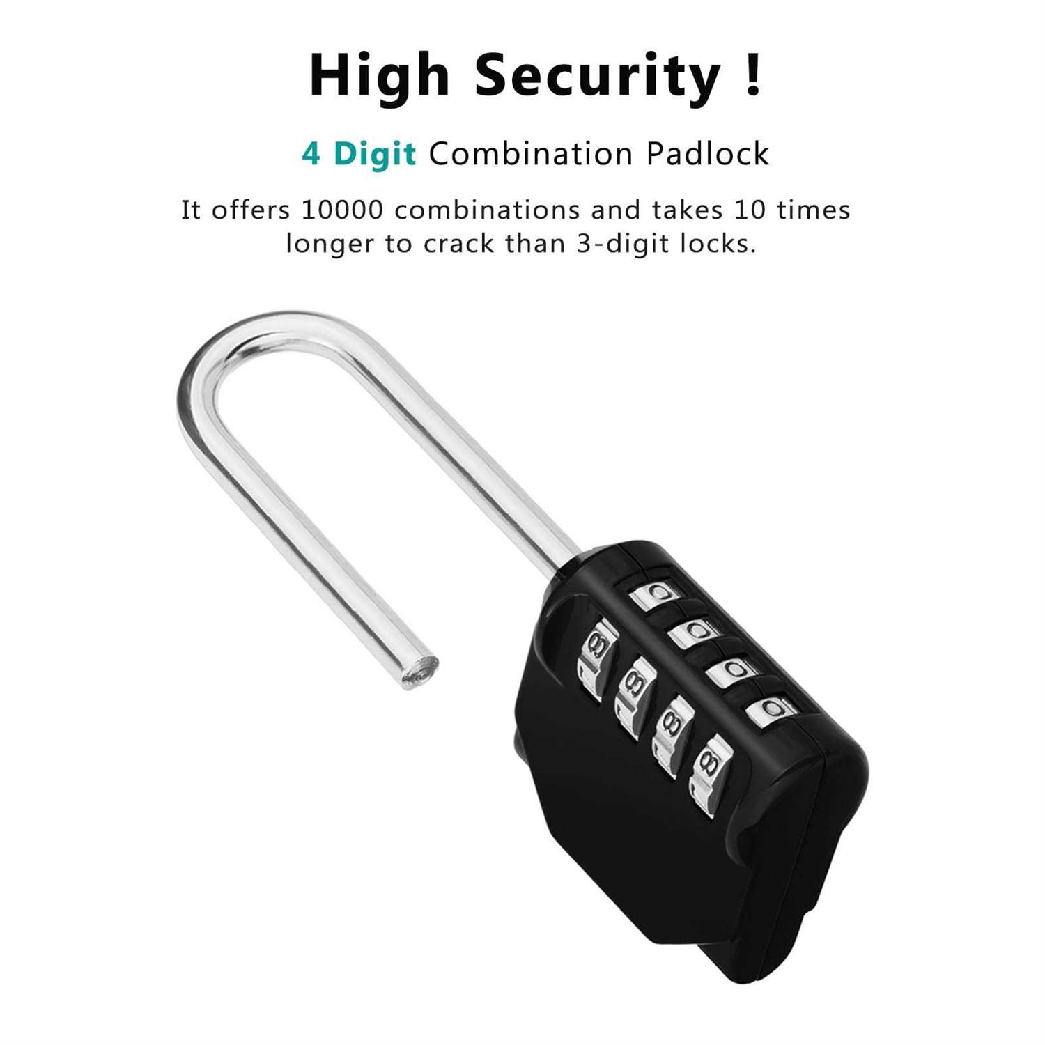 ZHEGE Combination Lock 4 Digit Outdoor Padlock for School Gym Locker - Cheap Fitting