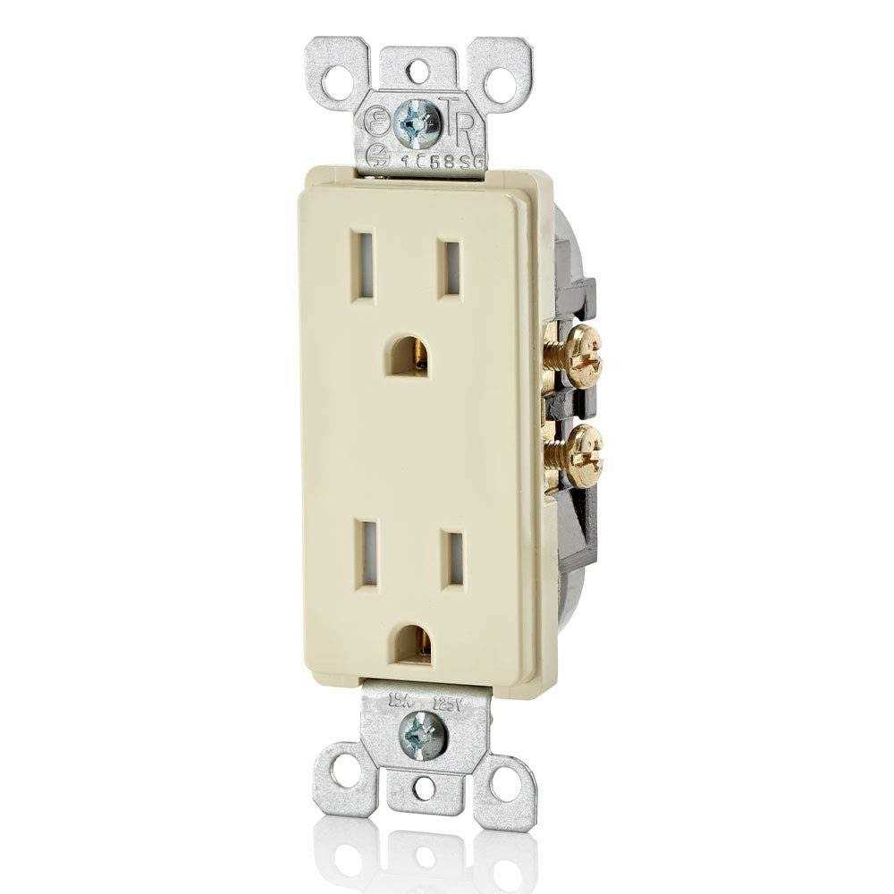Leviton Decora Tamper Resistant Duplex Outlet White - Cheap Fitting
