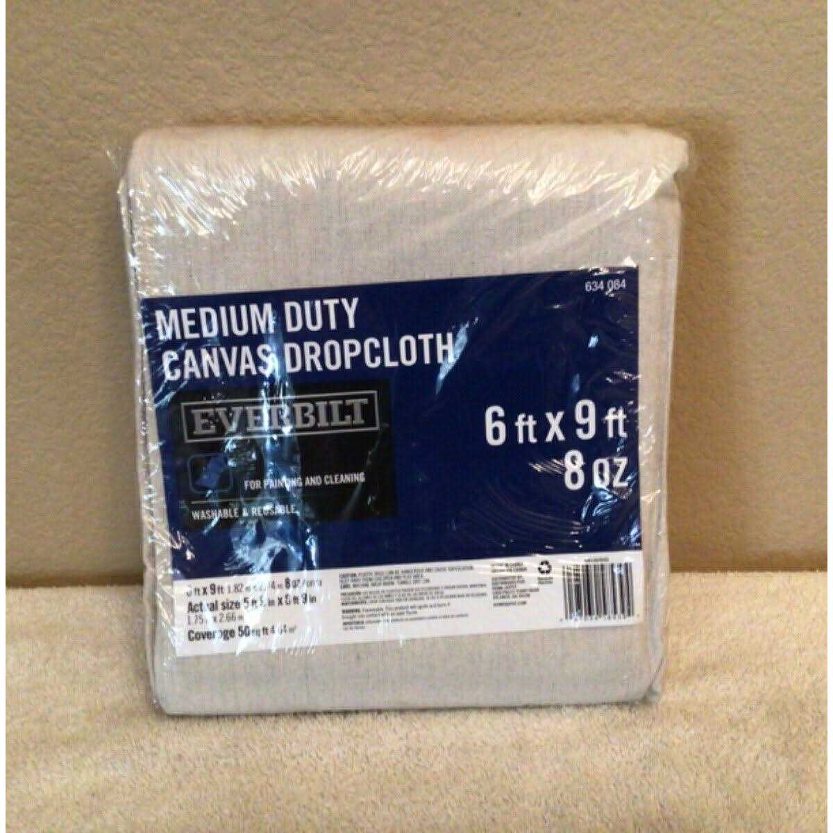 Everbilt 6 ft x 9 ft Canvas Drop Cloth - Cheap Fitting