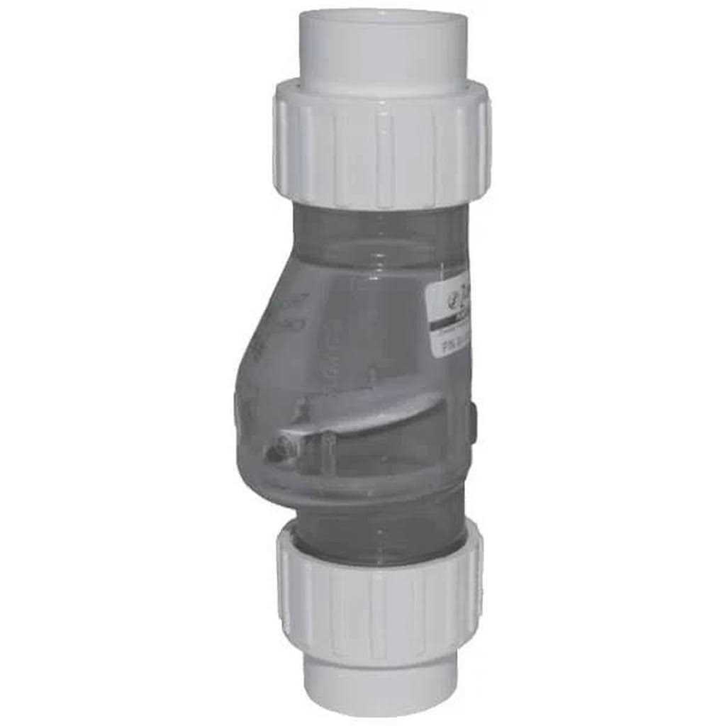Zoeller 30-0043 2 in. PVC Quiet Check Valve Clear - Cheap Fitting