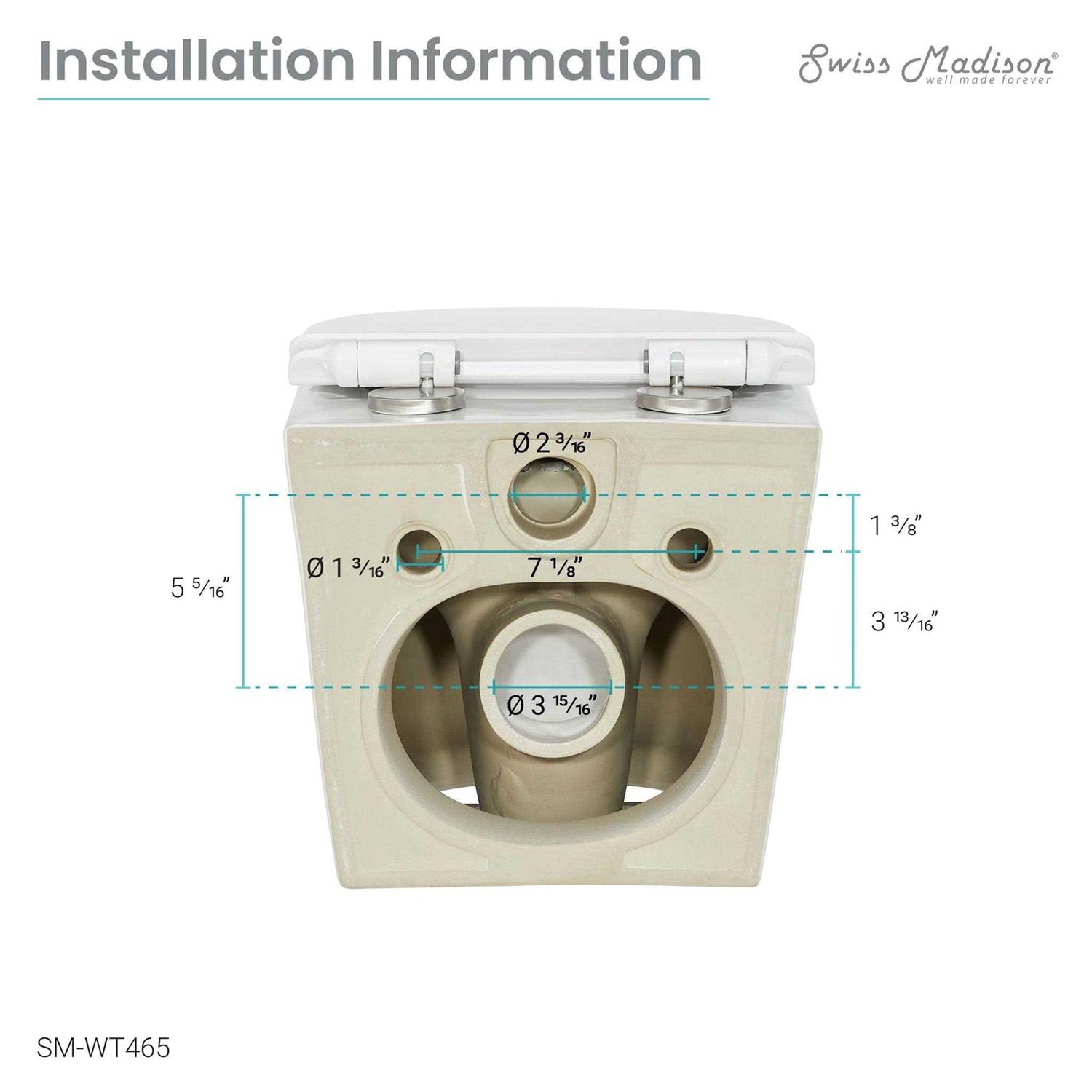 Swiss Madison Calice Wall-Hung Round Toilet Bowl - Cheap Fitting