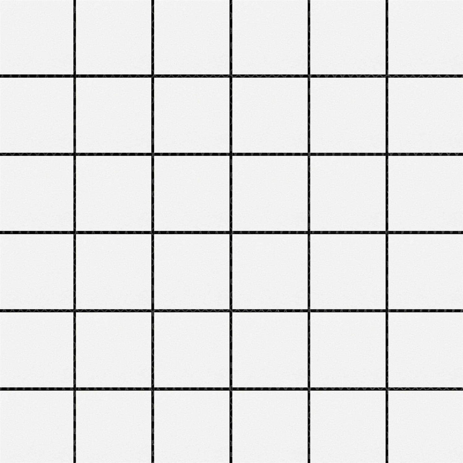 EMSER TILE Source Pure White 11.69 in. x 11.69 in. Squares Matte Porcelain Mosaic Tile - Cheap Fitting