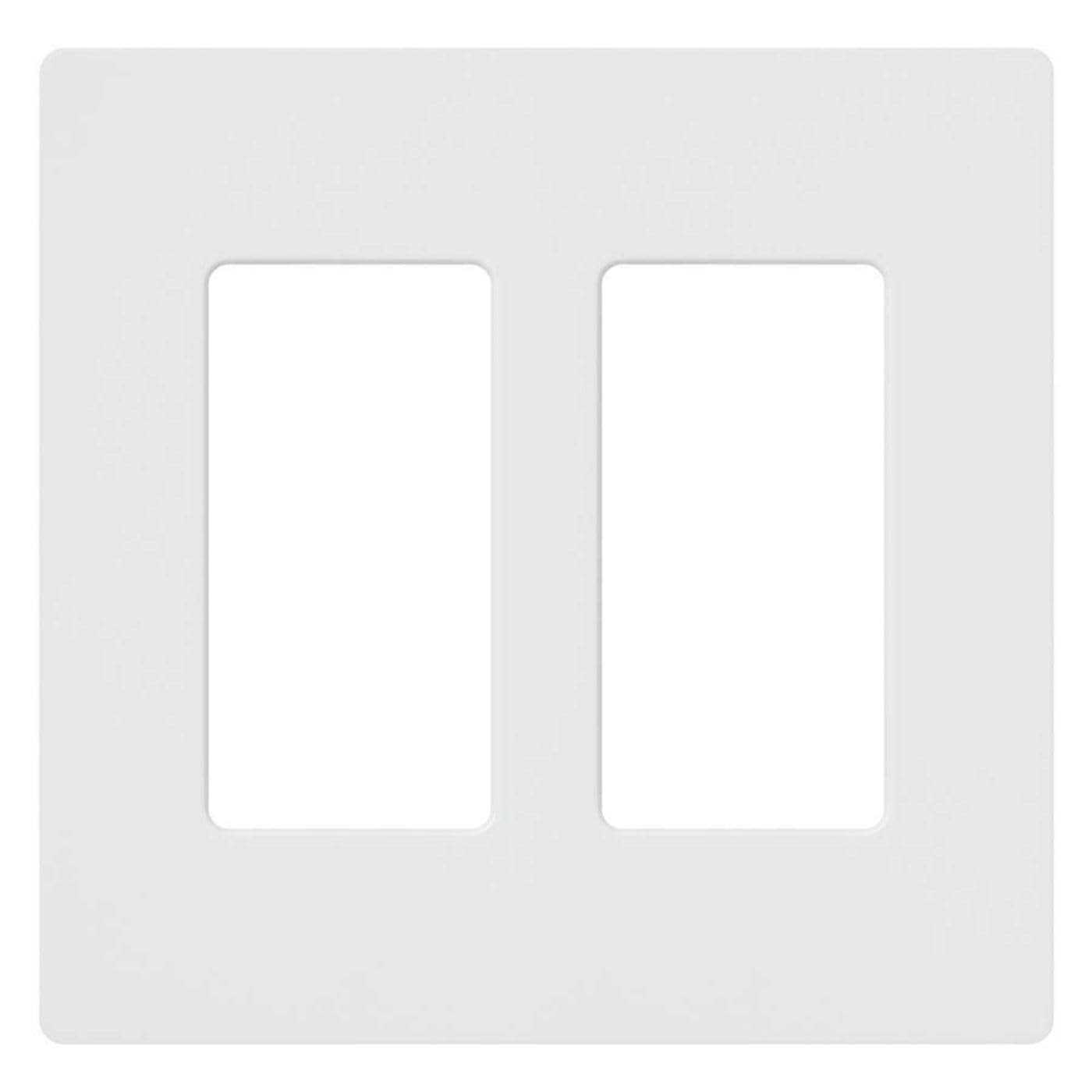 Lutron Claro 2 Gang Wallplate White CW-2-WH - Cheap Fitting