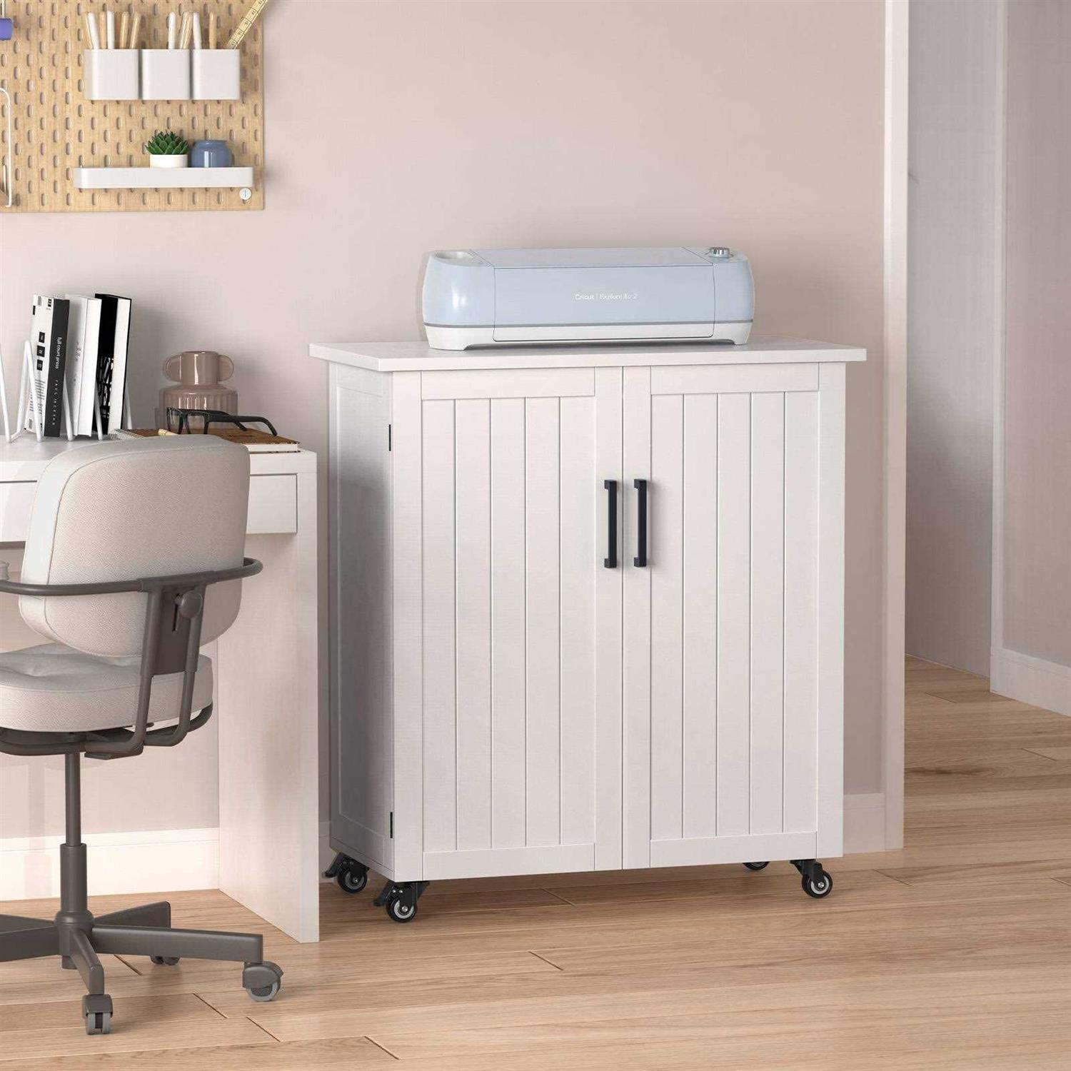 Gdlf Craft Cart Compatible with Cricut Machine Rolling Cricut Cabinet with Storage - Cheap Fitting