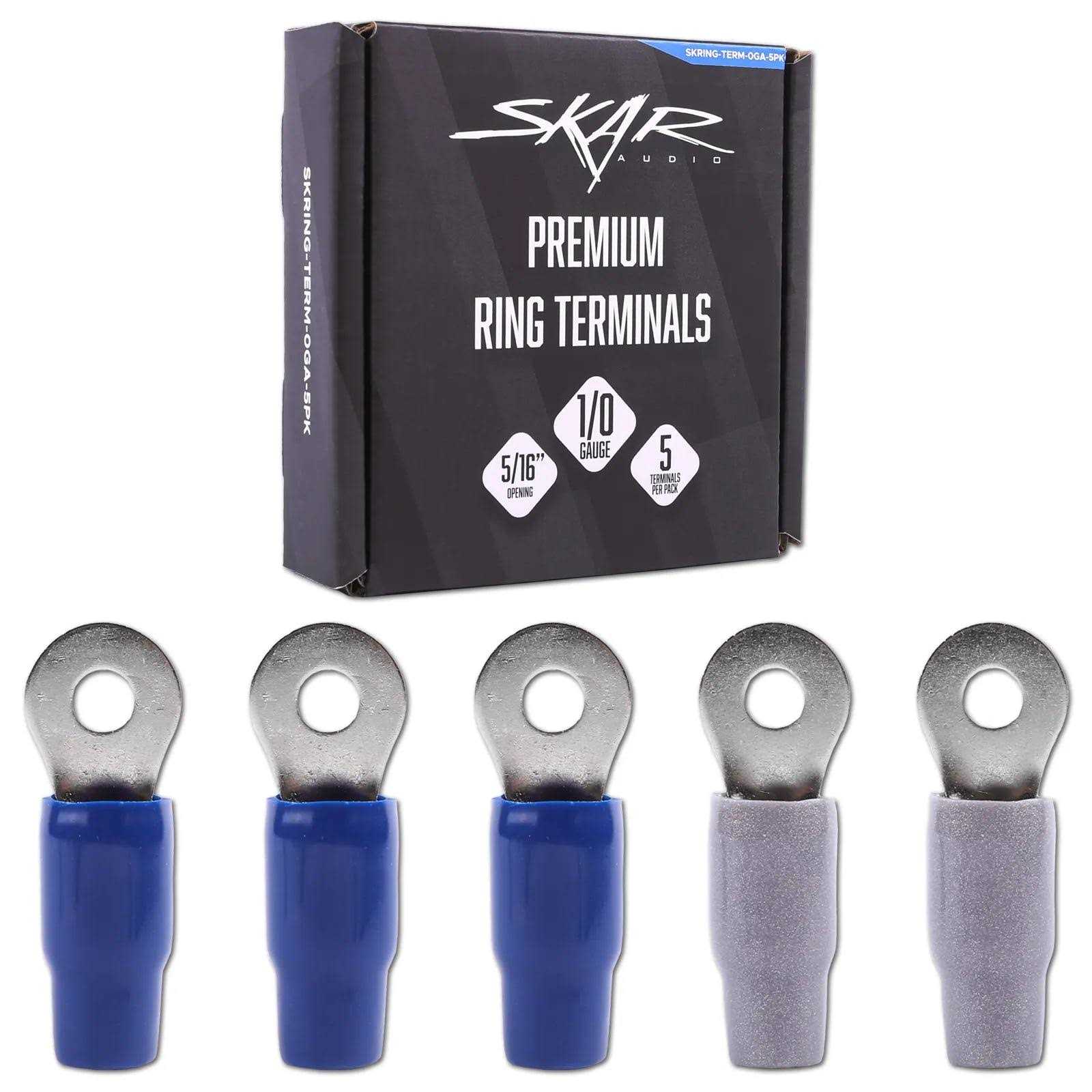 Skar Audio 1/0 Gauge Nickel Plated Premium Ring Terminals - Cheap Fitting