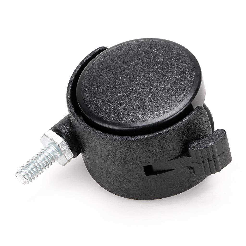 Skelang 4 Pcs 1.5 Nylon Plastic Swivel Stem Casters Wheel With Brakes - Cheap Fitting