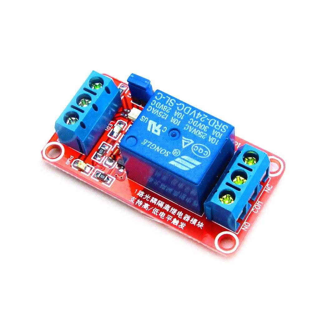 HiLetgo 2pcs DC 24V 1 Channel Relay Module with OPTO Isolation Support High or L - Cheap Fitting