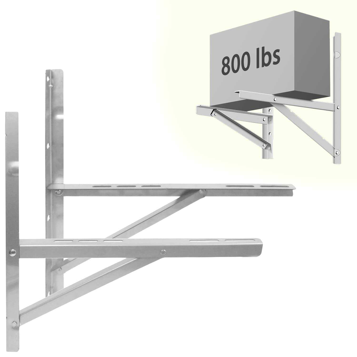 lukar Outdoor Wall Mounting Bracket for 9000-36000 BTU Universal Mini Split Ductless Air Conditioner Heat Pumps - Cheap Fitting