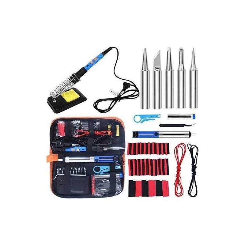 Soldering Iron Kit Jewelry Soldering Iron 60W Upgraded AdjustableTemperature Welding Tools,Soldering Gun Solder Wire,Wire Cutter,Soldering Iron - Cheap Fitting