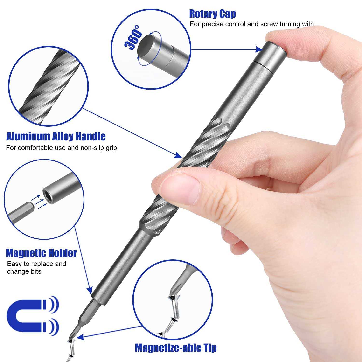 HengTianMei 128 in 1 Precision Screwdriver Set Professional Magnetic Repair Tool Kit for Computer - Cheap Fitting