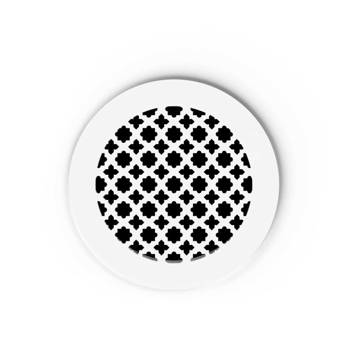 Saba Air Vent Cover Grille – Acrylic Plexiglass 6 inch Round Duct Opening (7.5 inch Round Overall) White Finish Decorative Register C - Cheap Fitting