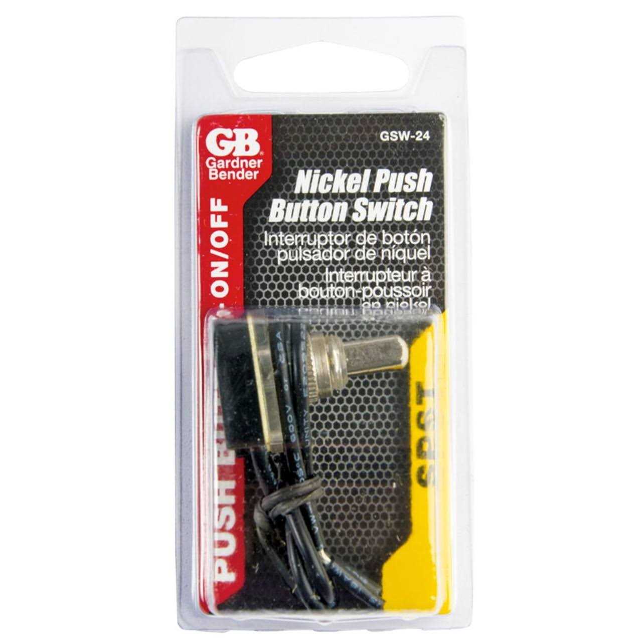 Gardner Bender GSW-24 Push Button Switch - Cheap Fitting